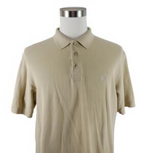 Timberland Weather Gear Mens Cotton Beige Polo Shirt XL Vintage